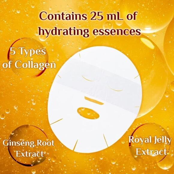 Moisturizing Mask Perfect One Mask Has Collagen Purple Root Anti-Aging New - Picture 1 of 11